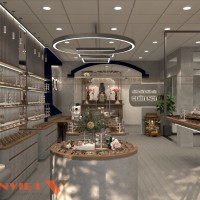 Thiết kế tiệm mắt kính Quân Sơn mang cá tính thương hiệu